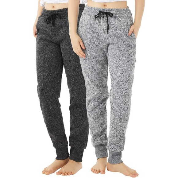 🆕Women’s Light Grey/Dark Grey Polyester Joggers with Pockets, Soft Sweat pants - Picture 1 of 6
